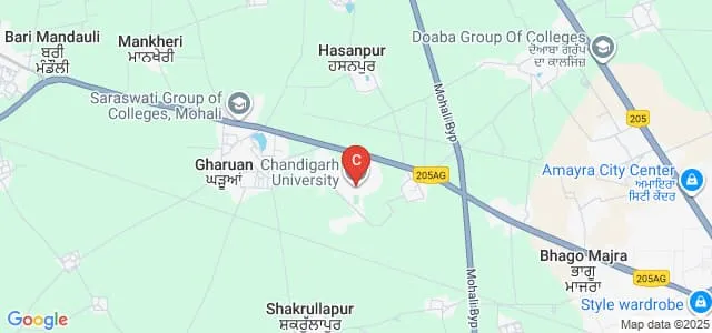 Global School of Finance and Accounting, Chandigarh University, Chandigarh Map