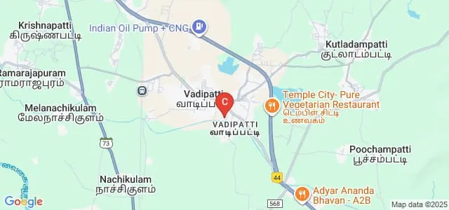 Thaai Polytechnic College, Vadipatti Map