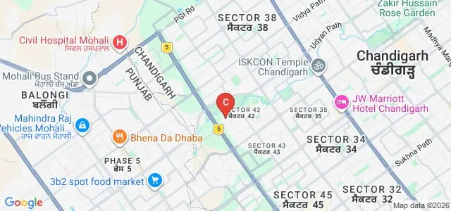 Post Graduate Government College for Girls, Sector 42 Chandigarh Map