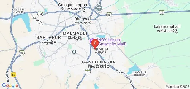 Rukmini Shetty Memorial Sudhakar Shetty BCA College, Dharwad Map