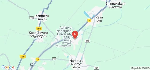 Dr BR Ambedkar School of Legal Education Research, Guntur Map
