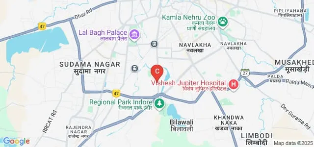 Choithram College of Nursing, Indore Map