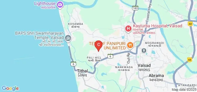 Dolat Usha Institute of Applied Sciences and Dhiru Sarla Institute of Management and Commerce, Valsad Map