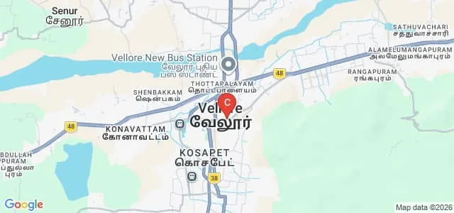 Christian Medical College, Vellore Map
