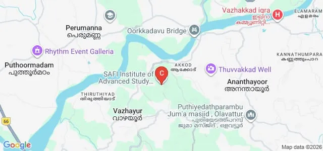 SAFI Institute of Advanced Study, Malappuram Map