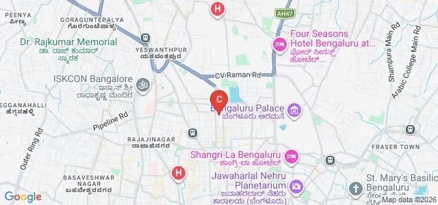 Malleswaram Ladies' Association Academy of Higher Learning, Bangalore Map
