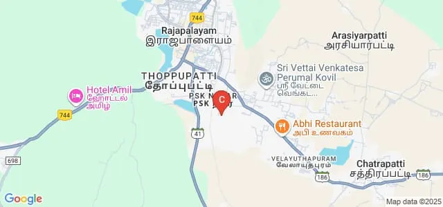 PAC Ramasamy Raja Polytechnic College, Rajapalayam Map