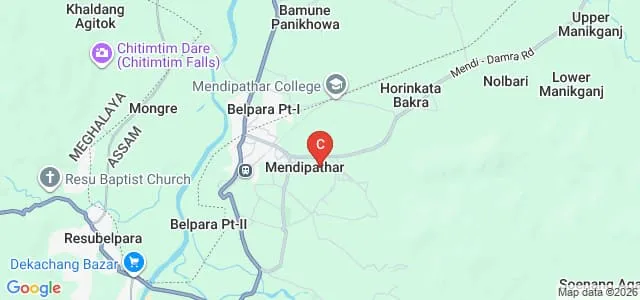 Mendipathar College, Mendipathar Map