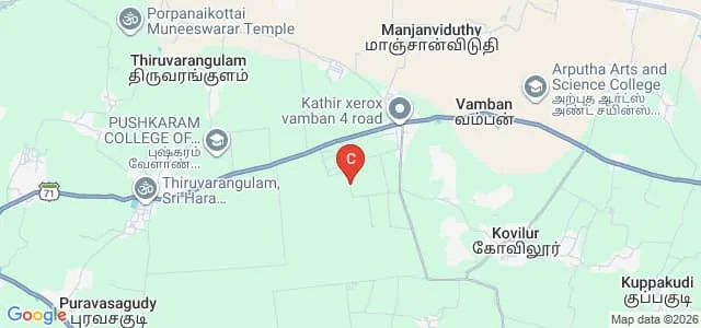 Bishop Packiam Arockiasamy College of Education, Pudukkottai Map