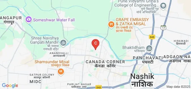 Maratha Vidya Prasarak Samaj's Commerce, Management and Computer Science, Nashik Map