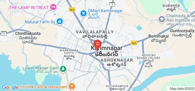 SRM Post Graduate College MBA, Karim Nagar Map