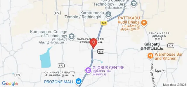 KCT Business School, Coimbatore Map