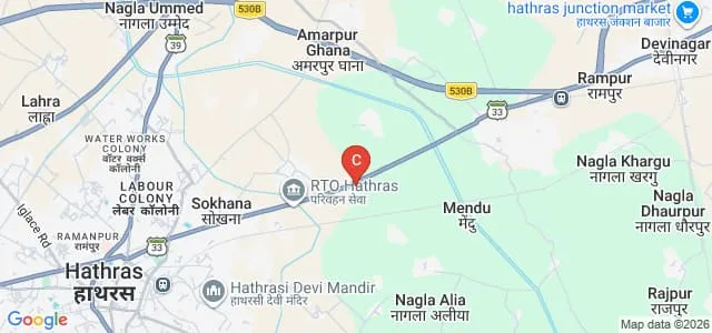 Maya Institute of Education and Training, Hathras Map
