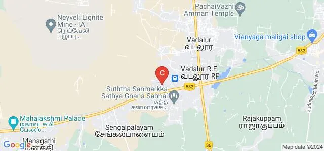 Vallalar Arts and Science College, Vadalur Map