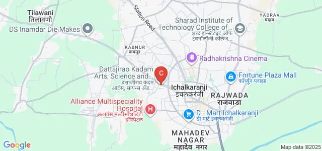 Dattajirao Kadam Arts Science and Commerce College, Ichalkaranji Map
