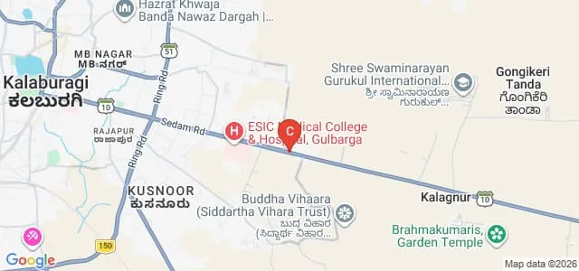 Mahadevappa Rampure Medical College, Gulbarga Map