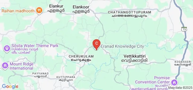 Eranad Knowledge City College of Architecture, Manjeri Map