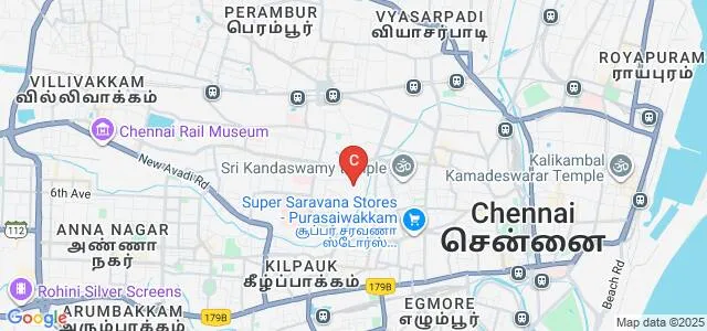 Government Polytechnic College, Purasawalkam Map