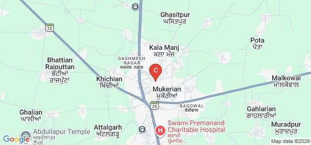 Swami Premanand Mahavidyalaya, Hoshiarpur Map