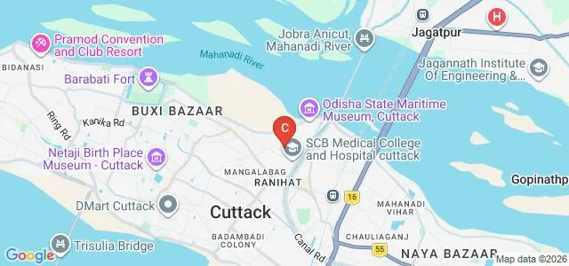 SCB Medical College, Cuttack Map