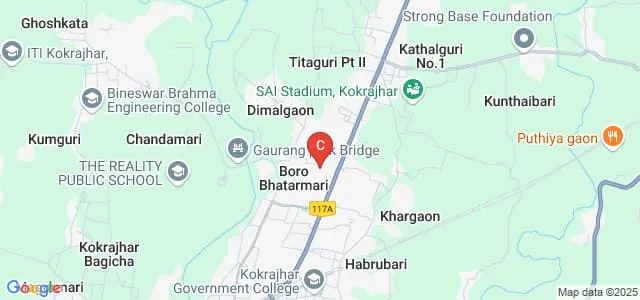 Aronai College, Kokrajhar Map