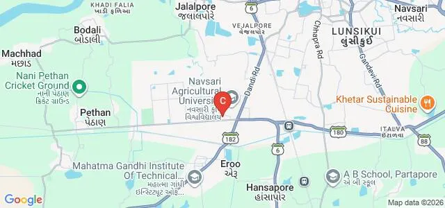 ASPEE College of Horticulture and Forestry, Navsari Map