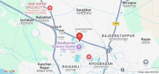 Directorate of Distance Education, The University of Burdwan, Bardhaman Map