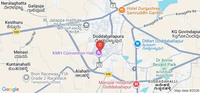 Sri Kongadiyappa College, Doddaballapur Map