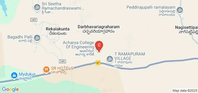 Acharya College of Engineering, Badvel Map