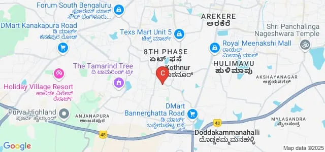Columbia College, Bangalore Map
