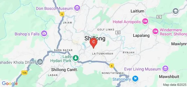 Shillong Commerce College, Shillong Map