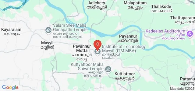 Institute of Technology Mayyil, Kannur Map