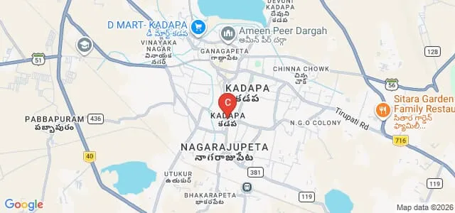 Bharath College of Education, Kadapa Map