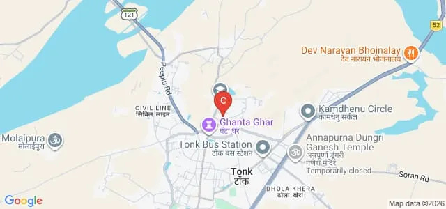 Motherland Girls Teacher Training College, Tonk Map