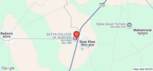 Satya College of Nursing, Meham Map