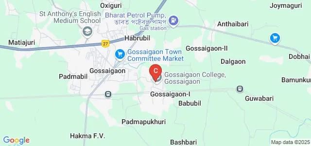 Gossaigaon College, Kokrajhar Map