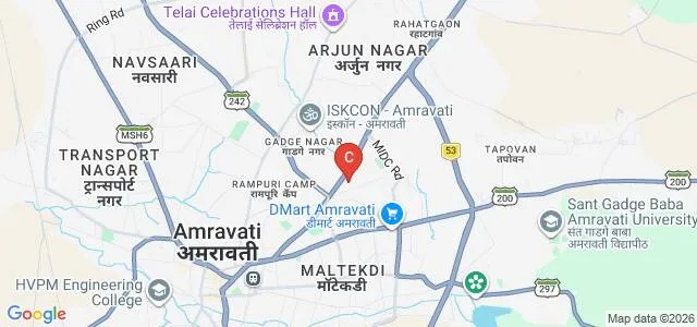 Dr Panjabrao Alias Bhausaheb Deshmukh Memorial Medical College, Amravati Map