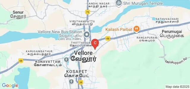 College of Nursing CMC, Vellore Map
