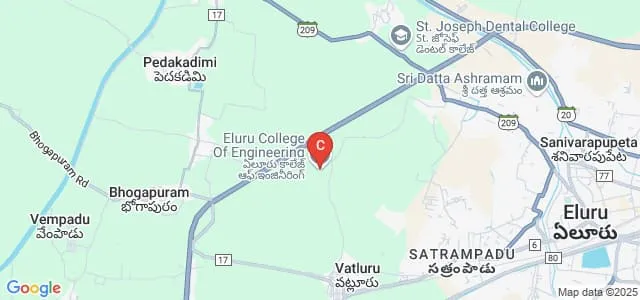 Eluru College of Engineering and Technology, Eluru Map