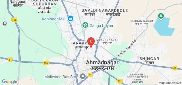 Rayat Shikshan Sanshta's Radhabai Kale Mahila Mahavidyalaya, Ahmednagar Map