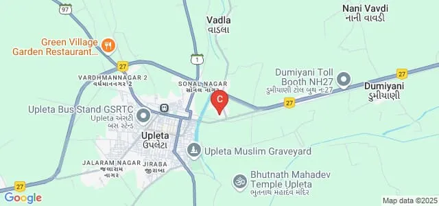 Radhe Institute of Engineering and Technology, Upleta Map