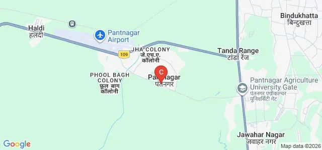 College of Technology, GB Pant University of Agriculture and Technology, Pantnagar Map