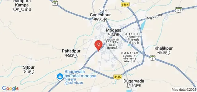 BD Shah College of Education, Arvalli Map