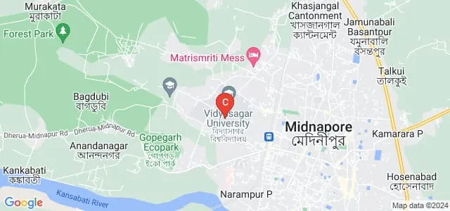 Directorate of Distance Education, Vidyasagar University, Midnapore Map