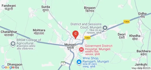 Christian Hospital School of Nursing, Mungeli Map