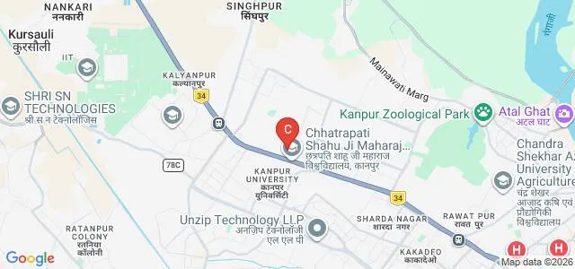 Institute of Pharmacy, Chhatrapati Shahu Ji Maharaj University, Kanpur Map