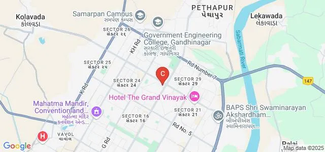 Shri Maneklal M Patel Institute of Sciences and Research, Gandhinagar Map
