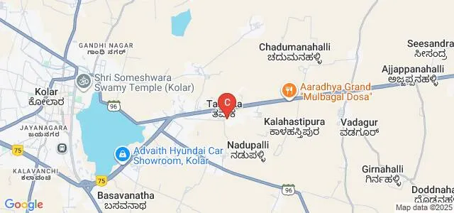 Sri Devaraj URS College of Nursing, Kolar Map