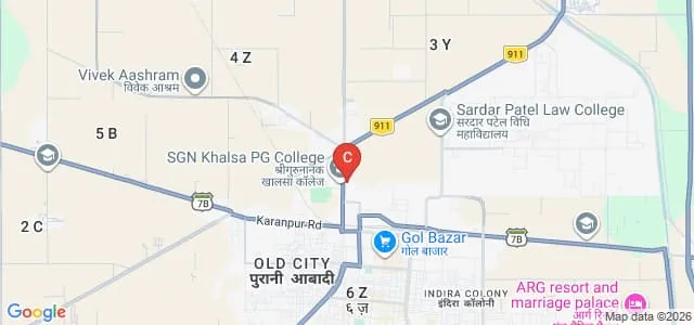 Maharshi Dayanand College, Sri Ganganagar Map