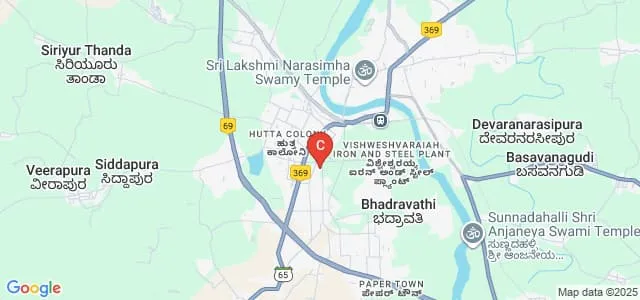 VISSJ Government Polytechnic, Bhadravathi Map